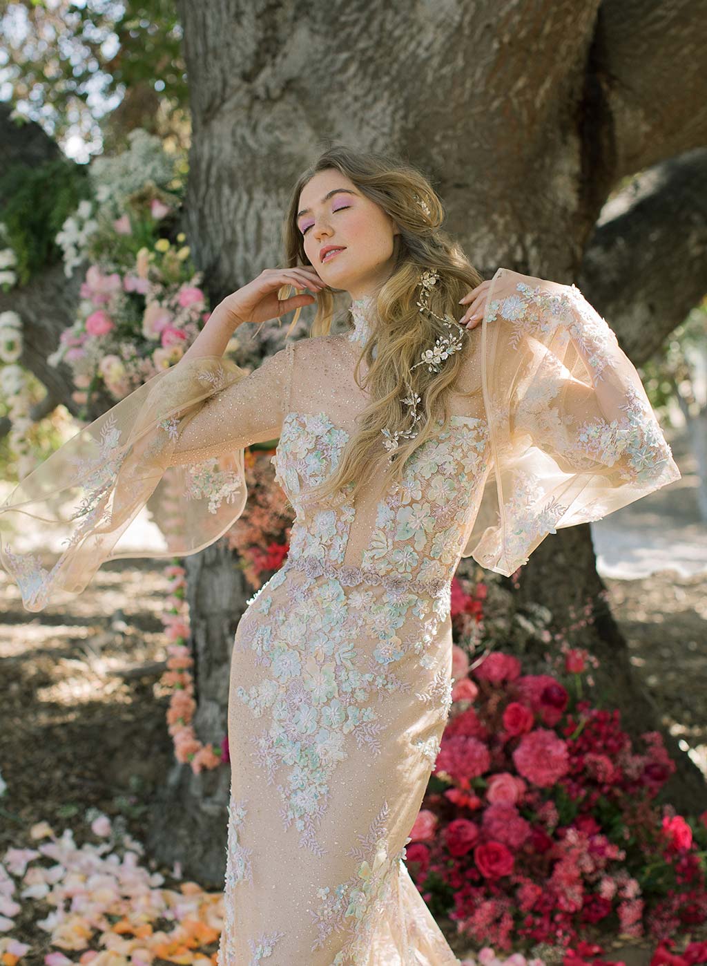 Venus Embroidered Wedding Dress  by Claire Pettibone