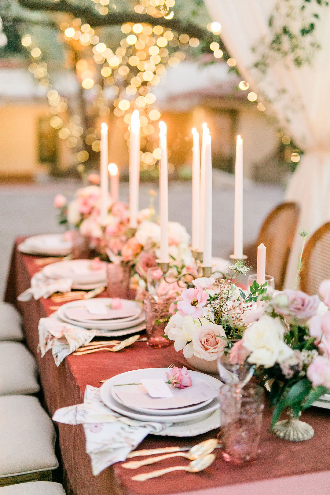 Wedding tabletop setting