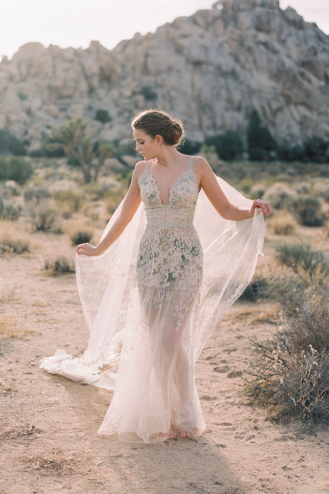 Enchanted Rose Embroidered Wedding Dress by Claire Pettibone