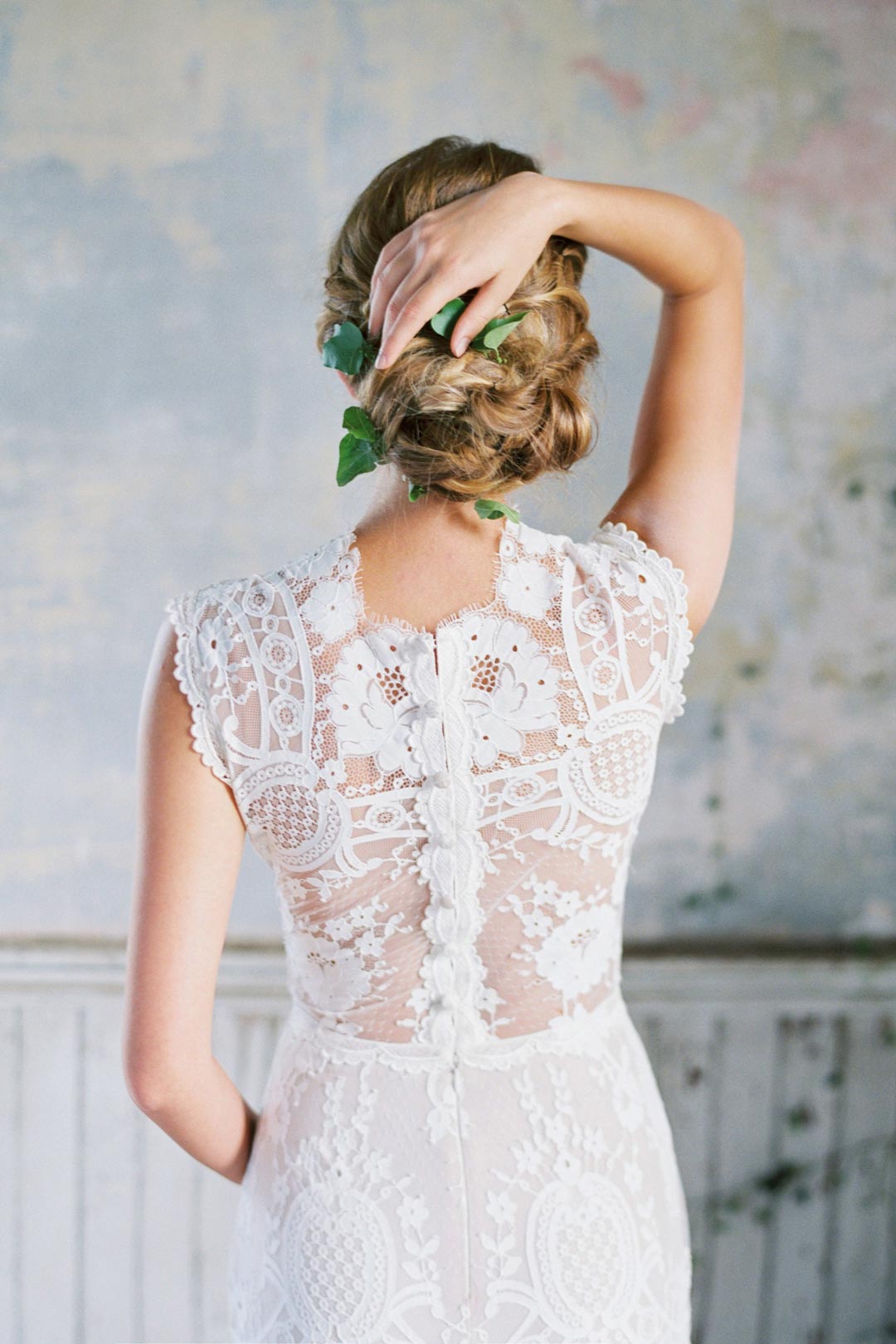 Lace Wedding Dress Back Cheyenne by Claire Pettibone