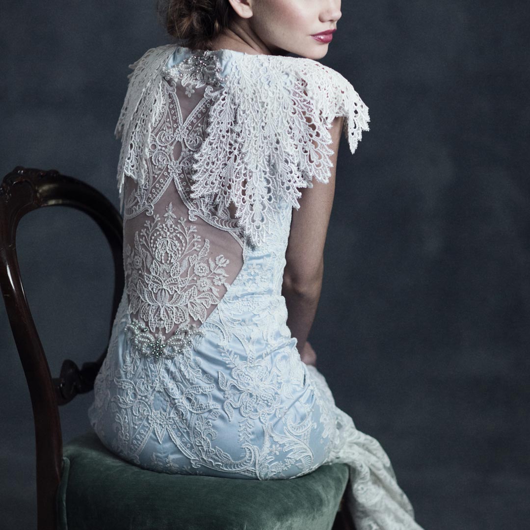 Back Wedding Dress Detail from Claire Pettibone Couture Designs