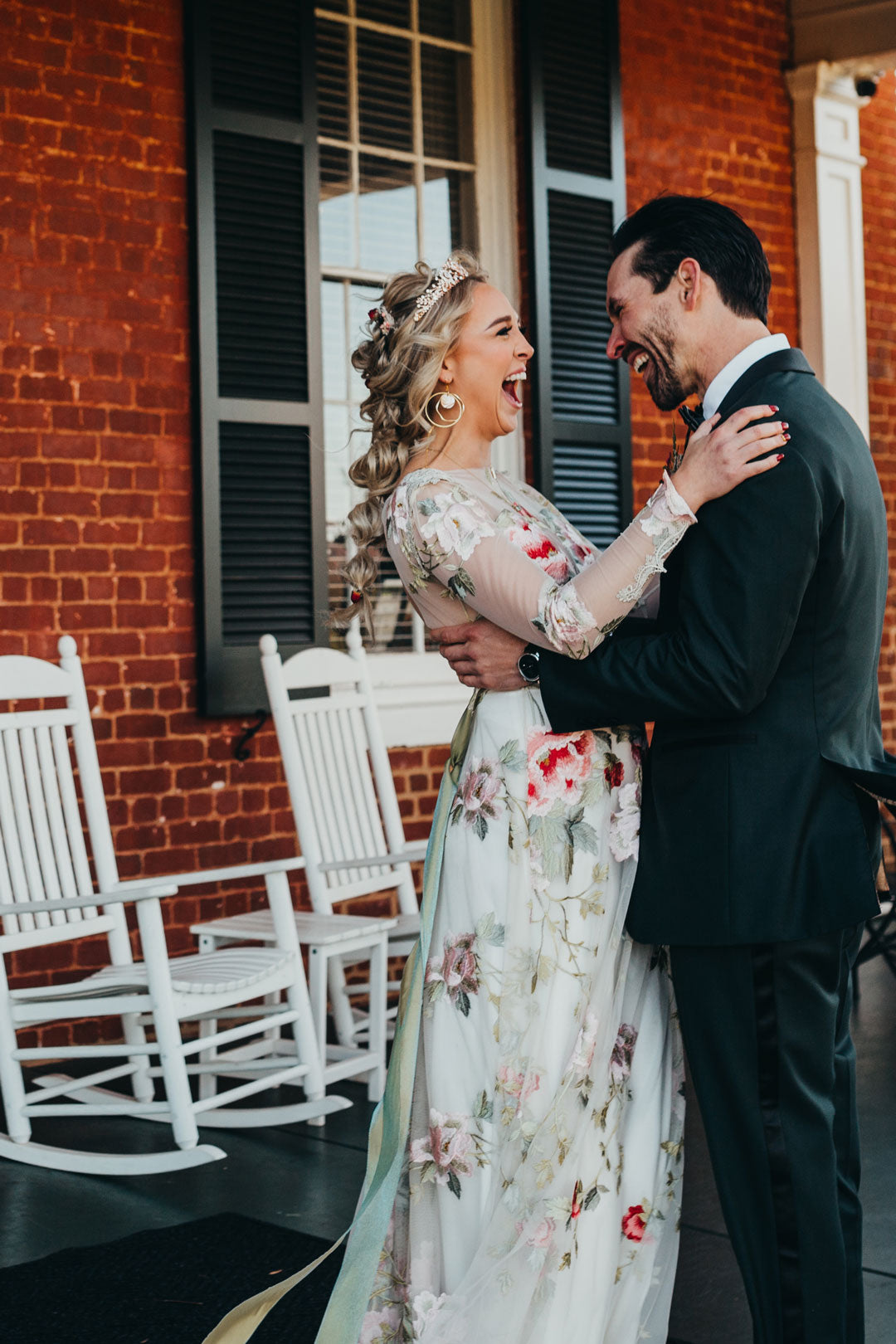 Bride and Groom smile