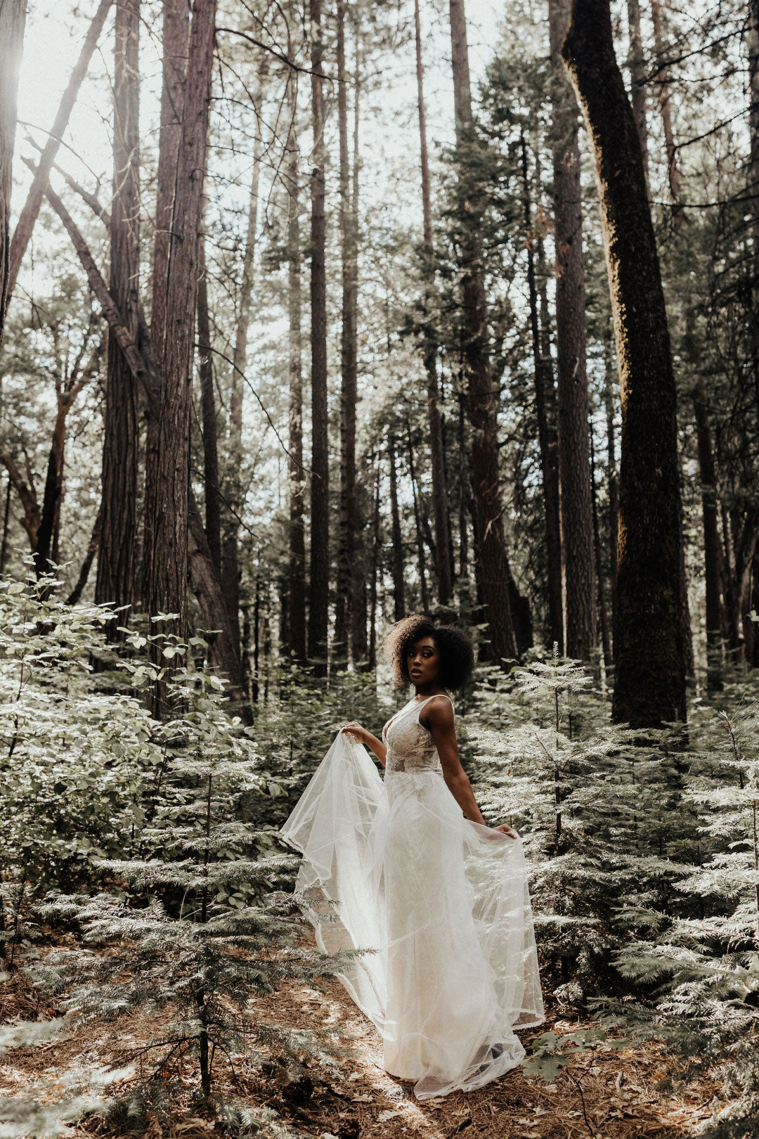 Bride in Wedding Dress Champagne by Claire Pettibone