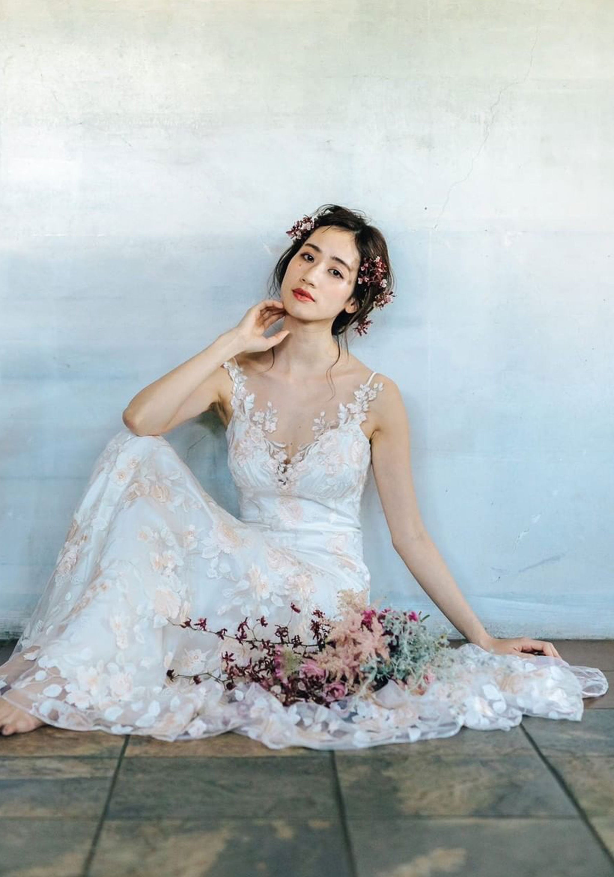 April Embroidered Tulle Wedding Dress | High Couture Wedding Dress