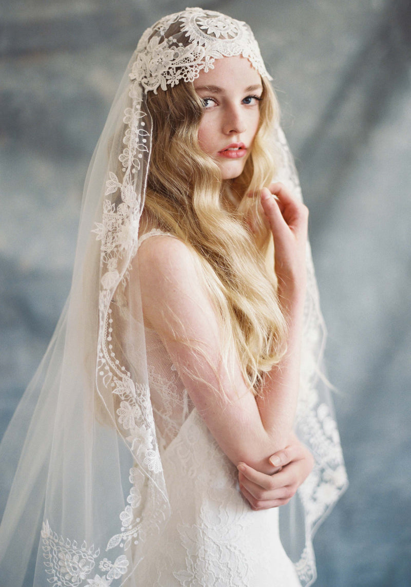 Boho Wedding Veil | Ivory Tulle Veil 