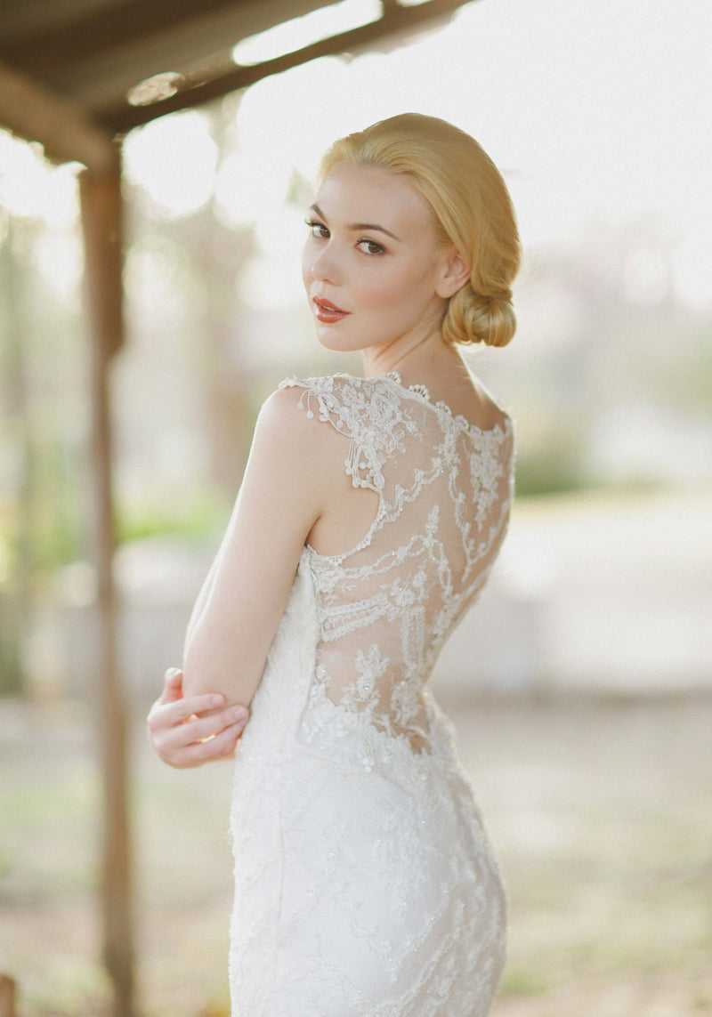 chantilly lace bridesmaid dresses