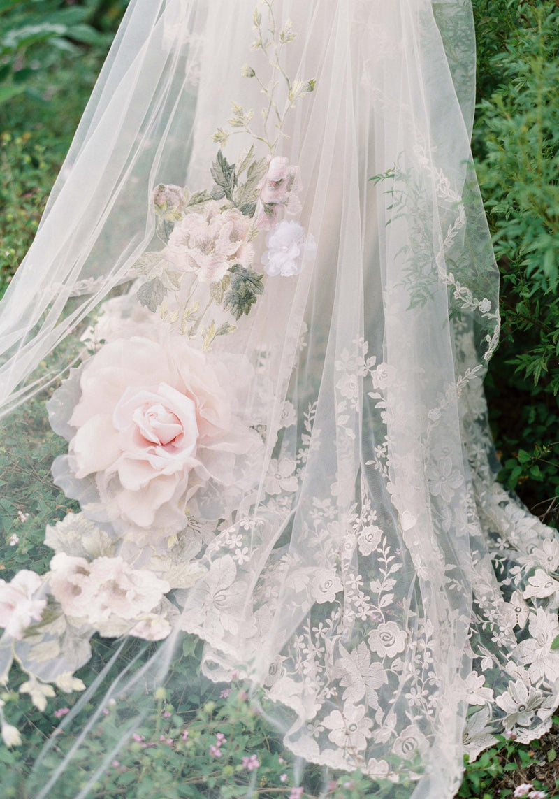 Enchanted Rose Bridal Cape by Claire Pettibone