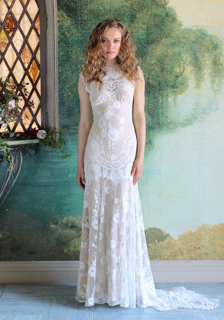 Cheyenne Lace Bridal Gown Romantique ClairePettibone