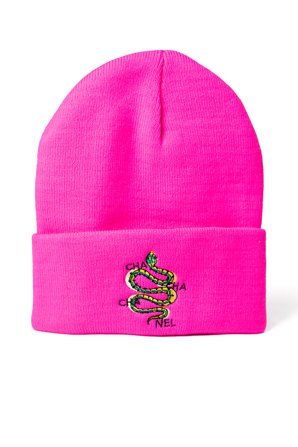 hot pink chanel beanie