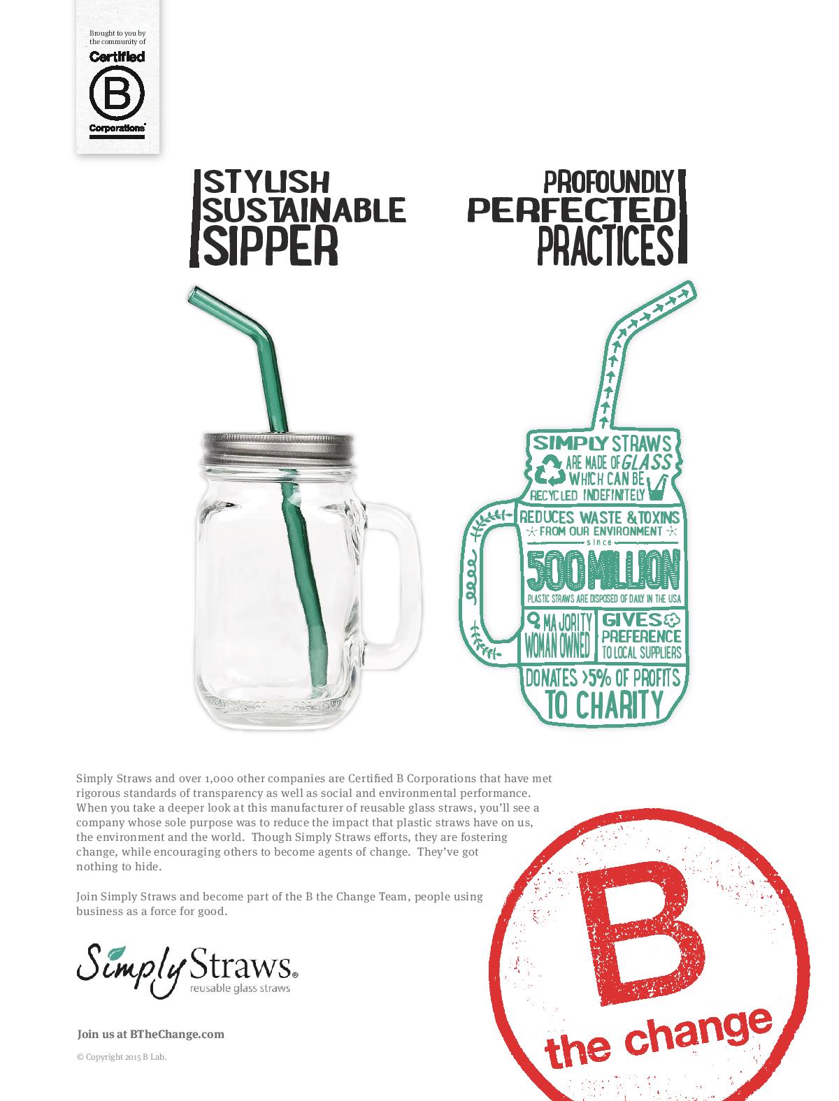 Simply Straws and B Corporation Infographic