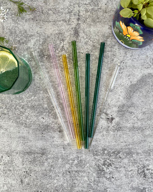 SKINNY SINGLE GLASS STRAW - COFFEE, TEA, WINE, COCKTAILS– Simply Straws