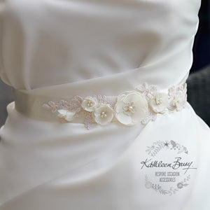 Ivory Wedding Dress Sash Floral Lace Detailing South Africa Online