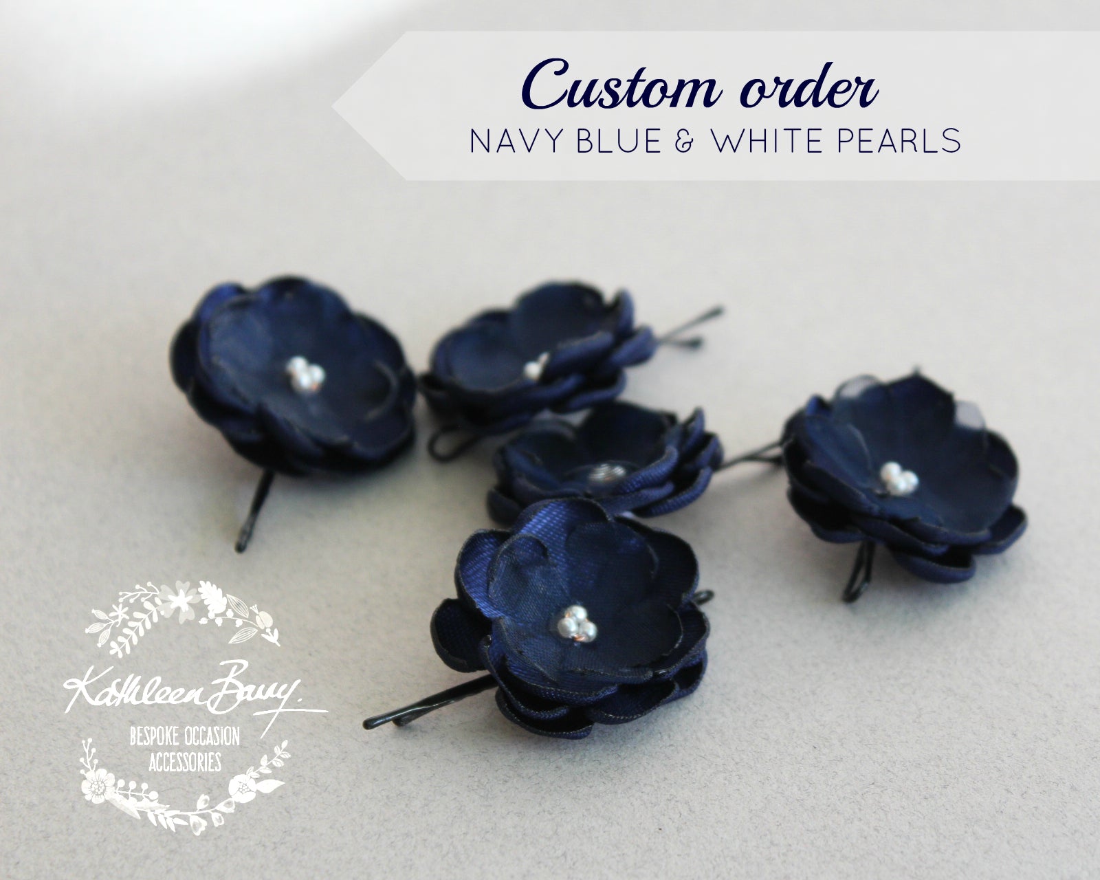 navy hair accessories