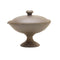 Tsuzuki Yutaka: Pétalos de flores, tetera (60 ml) y taza (30 ml) Shiboridashi Kyusu con relieve Tokoname, marrón, 高台絞り出し急須 花びら