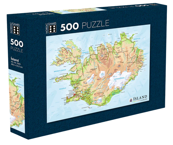 Map of Iceland - Jigsaw Puzzle (2000pcs) – Nordic Store