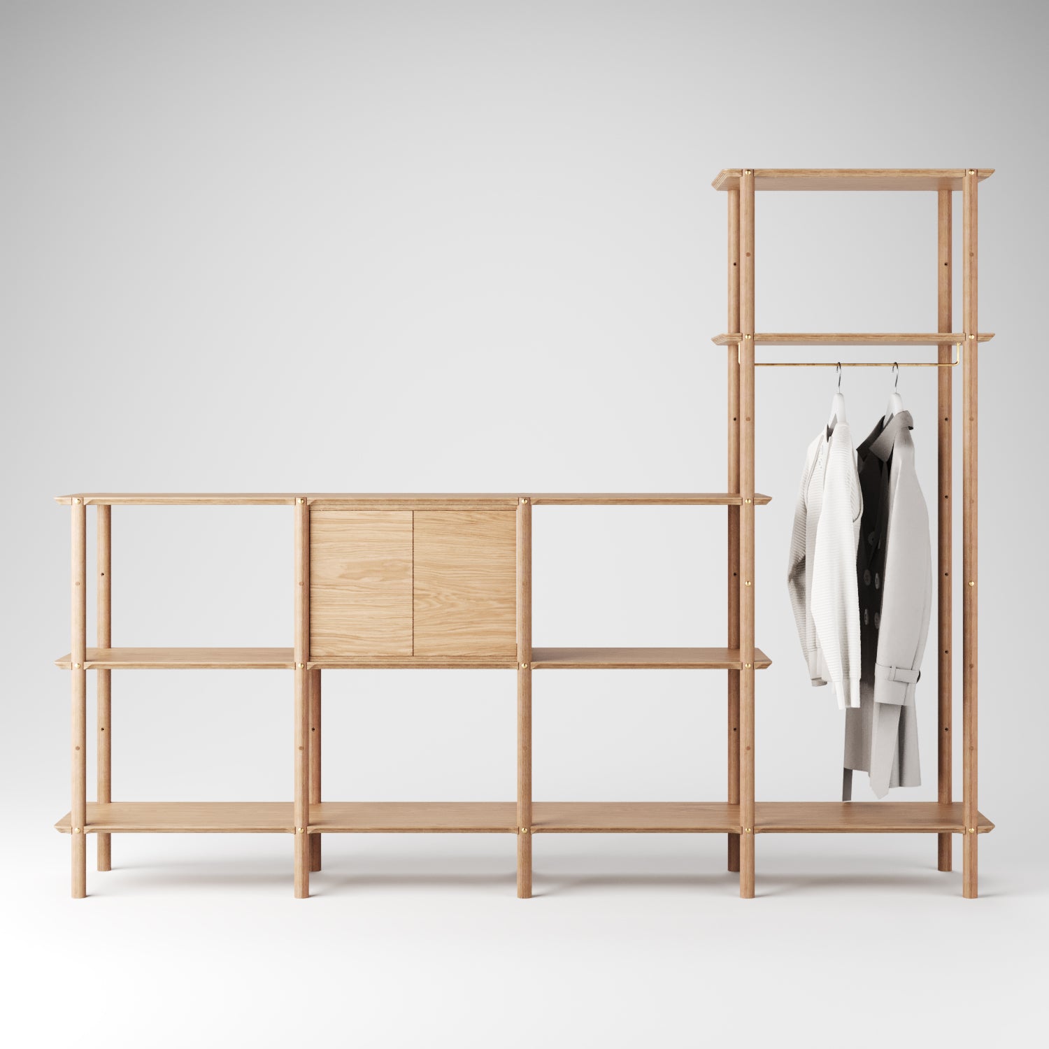 Shibui Tall Oak 3.5 with Garment Rail and Cabinet