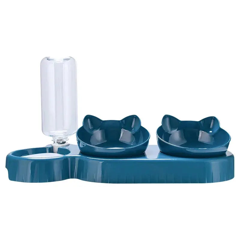 Distributeur 3 en 1 pour Chat – Nourriture & Eau 🐾 PawFectly