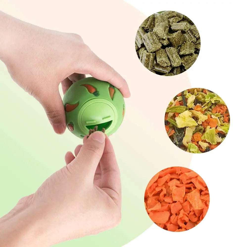 Interactive Treat Ball for Small Pets - Slow Feeder Toy - Meterpet