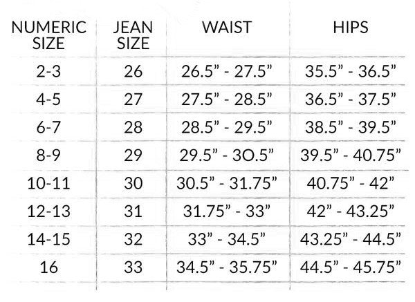 Size Chart - NanaMacs