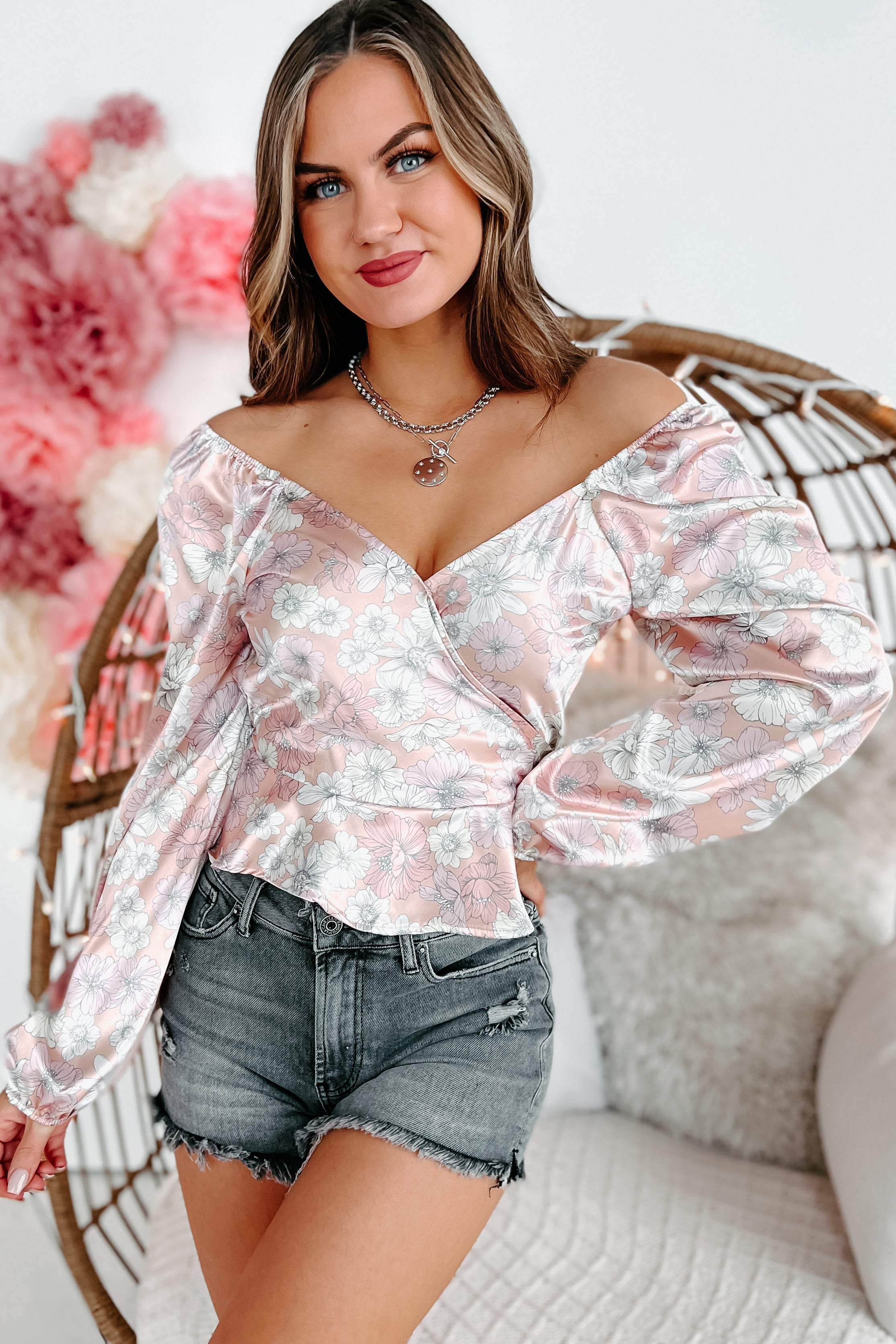 Remarkable Days Ruffled Floral Blouse (Multi)