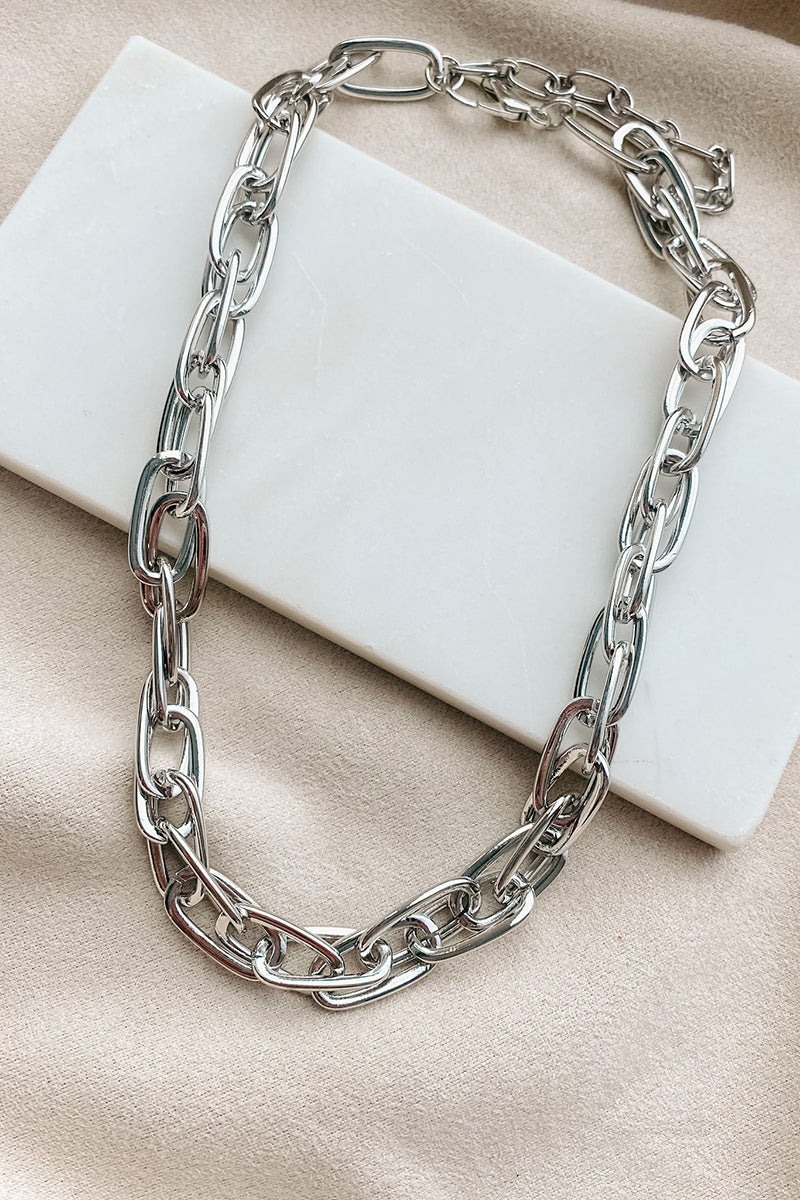 Two Is Better Than One Choker Necklace (Silver)