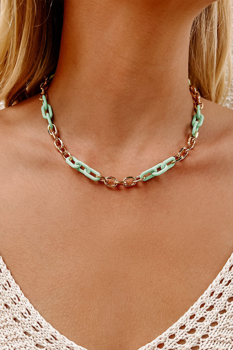 "Yanking My Chain" Choker Necklace (Mint)
