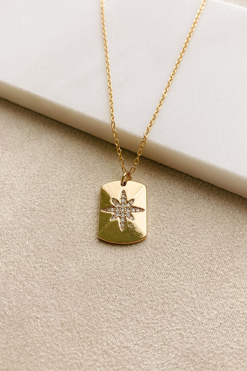 Celestial Coordinates Pendant Necklace (Gold)