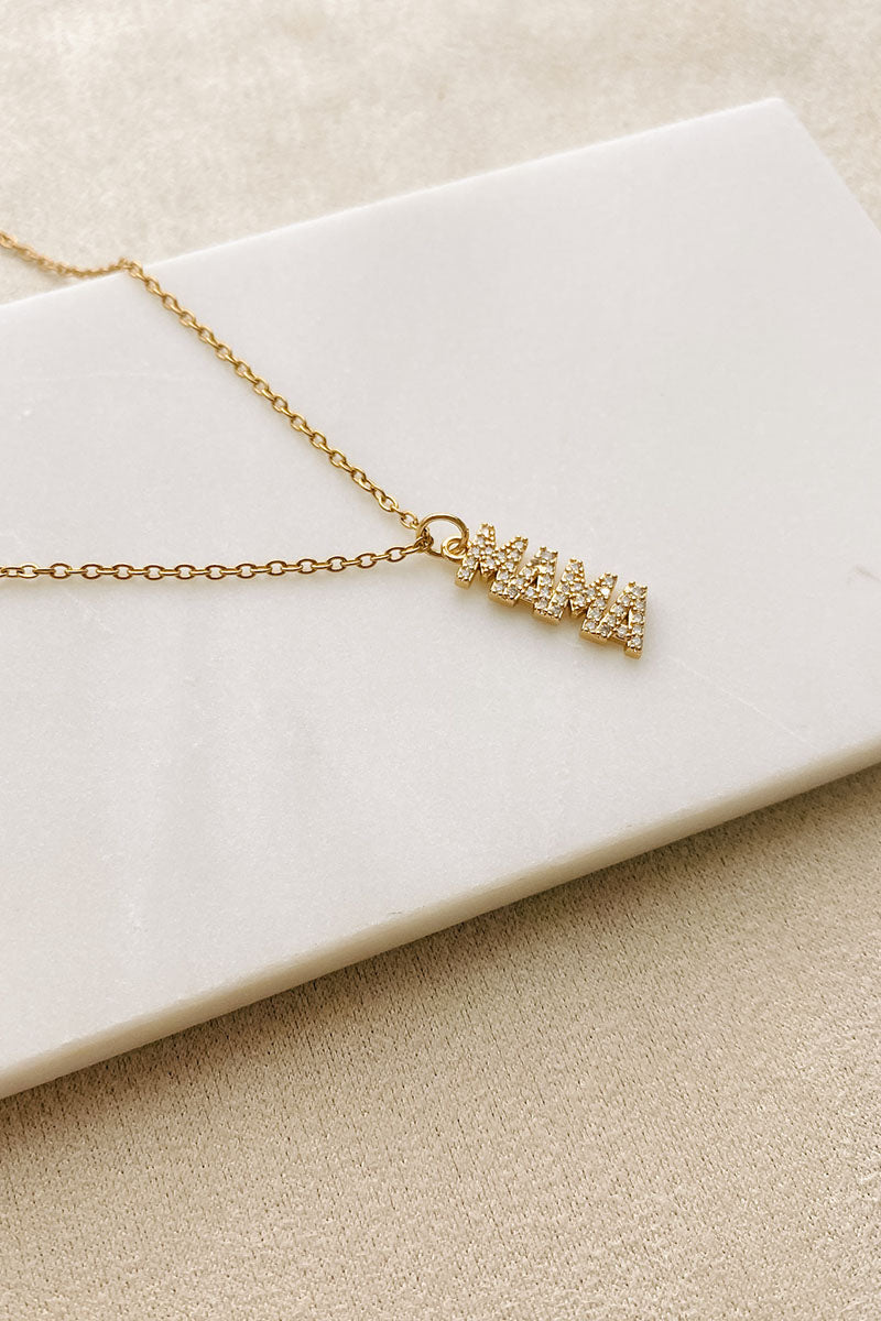 Boujee Mama Charm Necklace (Gold)