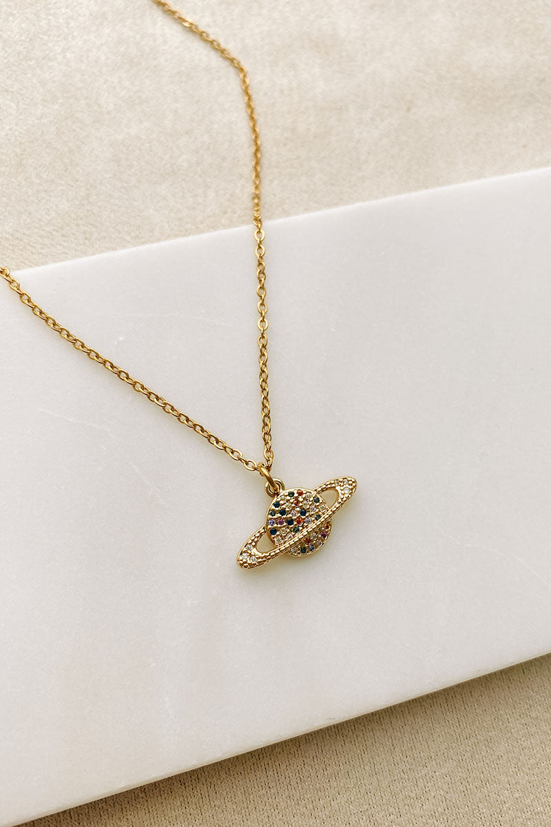 Planet Cutie Charm Necklace (Gold)