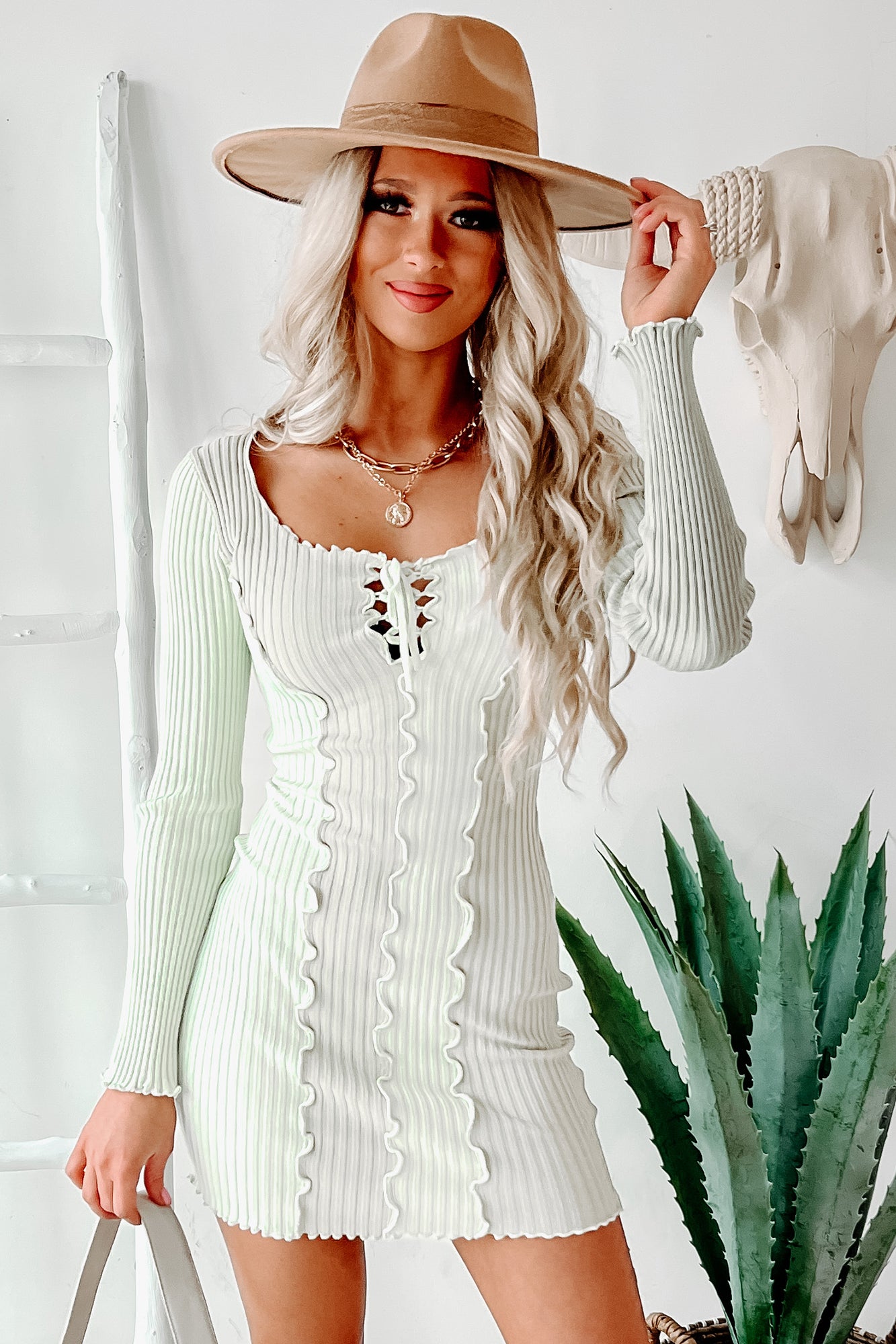 Rekindle Love Ruched Halter Mini Dress (Sage) · NanaMacs