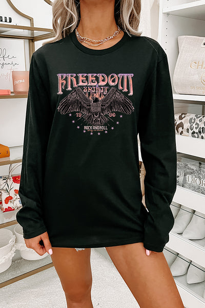 "Freedom Spirit" Graphic Multiple Shirt Options (Black) - Print On Demand - NanaMacs