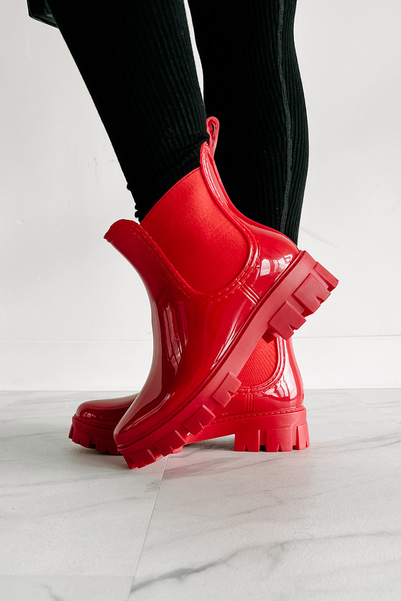 Hot Tamale Patent Leather Lug Sole Chelsea Boots (Red) – NanaMacs