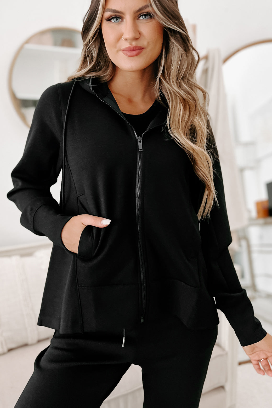 Keep Moving Hooded Active Jacket (Black)