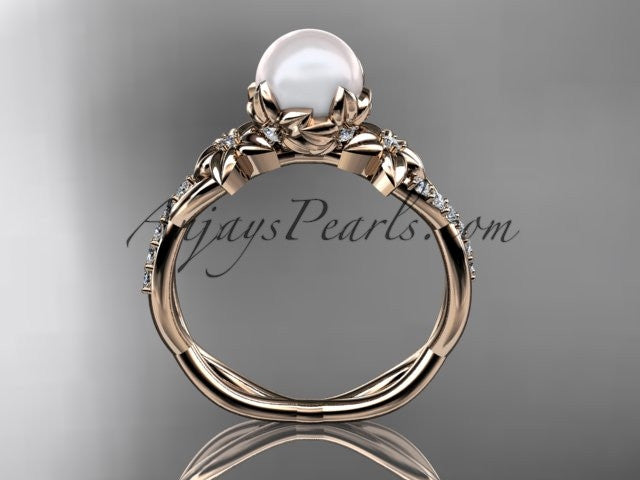 pearl and diamond engagement rings