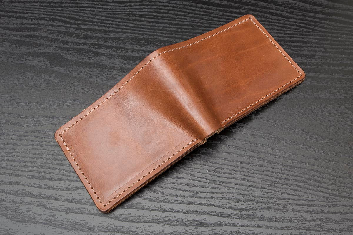 Buck Brown Full Grain Harness Leather Bifold Wallet - Thirteen50 Leather
