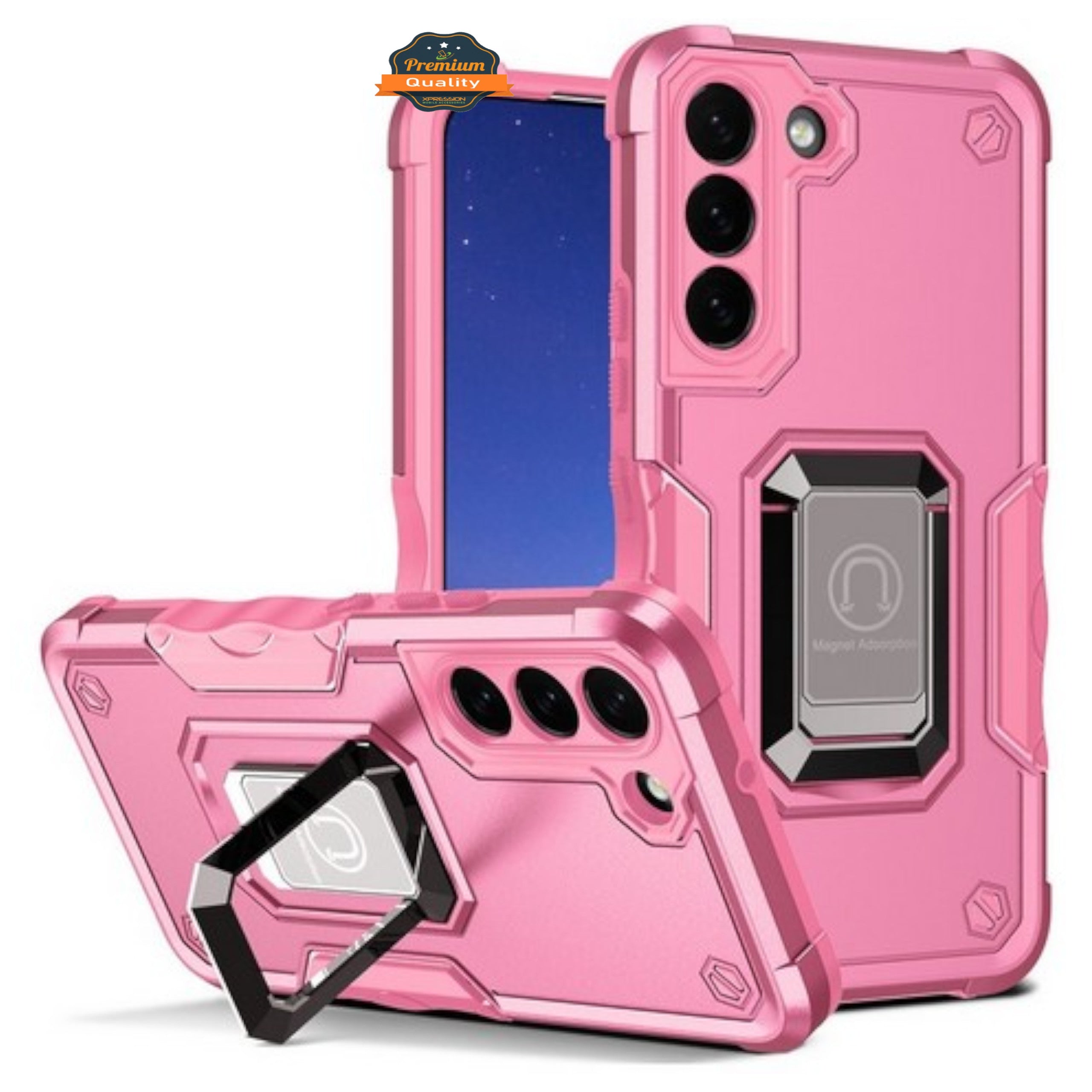 For Samsung Galaxy S25 /S24 Heavy Duty Hybrid 2in1 Hard PC & TPU Rugged Bumper Shockproof with Magnetic Ring Kickstand Case Cover - Image 15