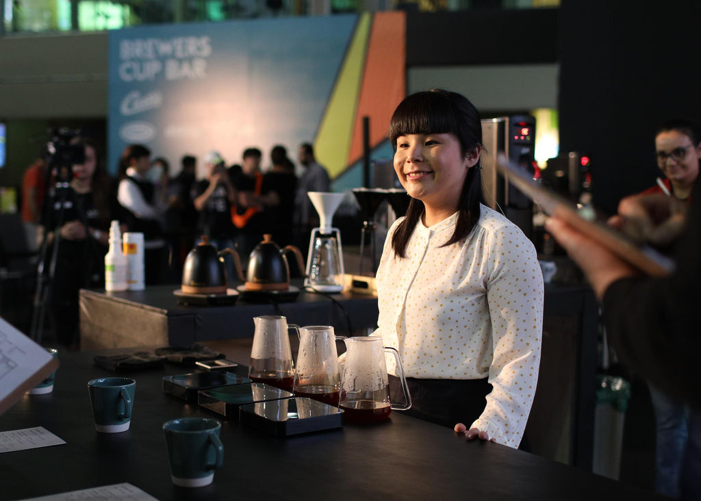 Emi Fukahori world Brewers cup winner with GINA