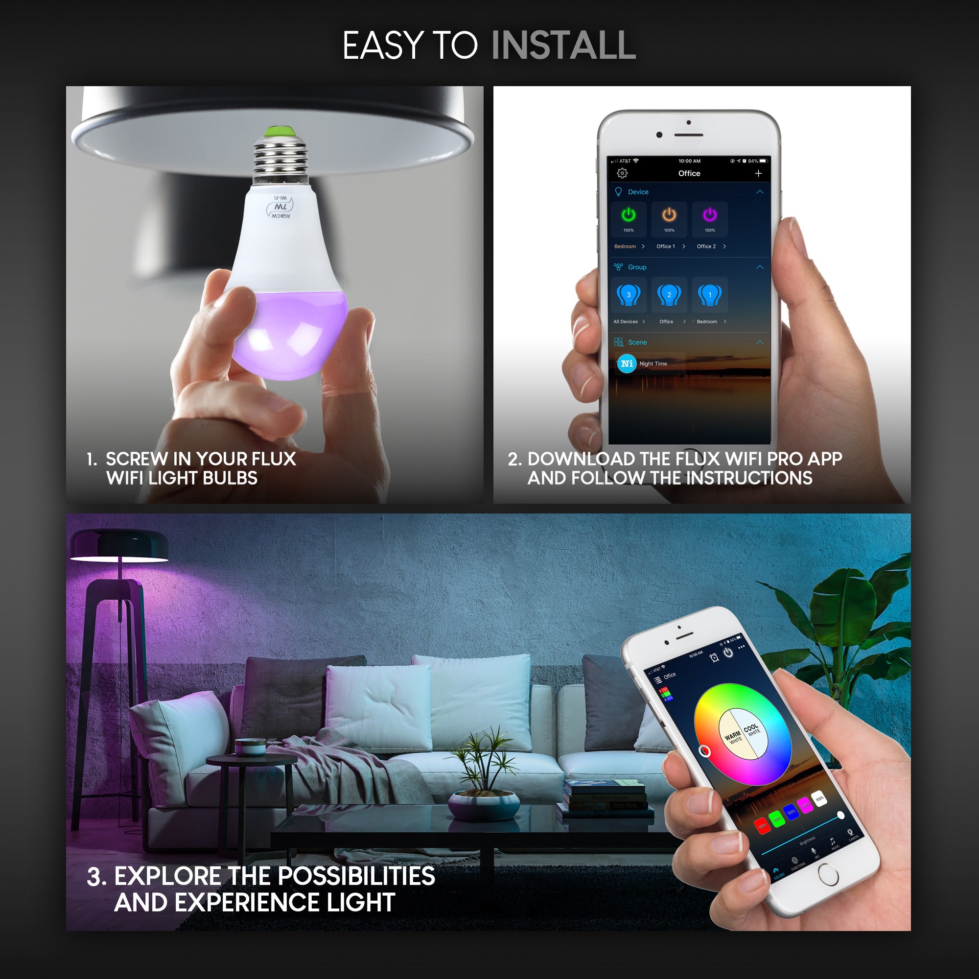 led light bulbs controlled by app
