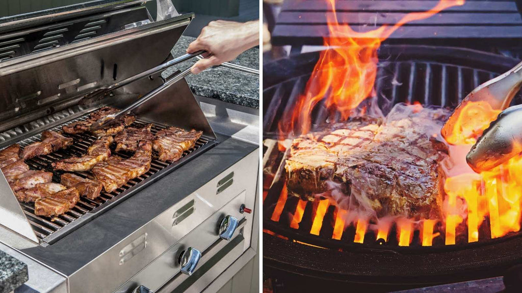 parrilla de gas vs carbon