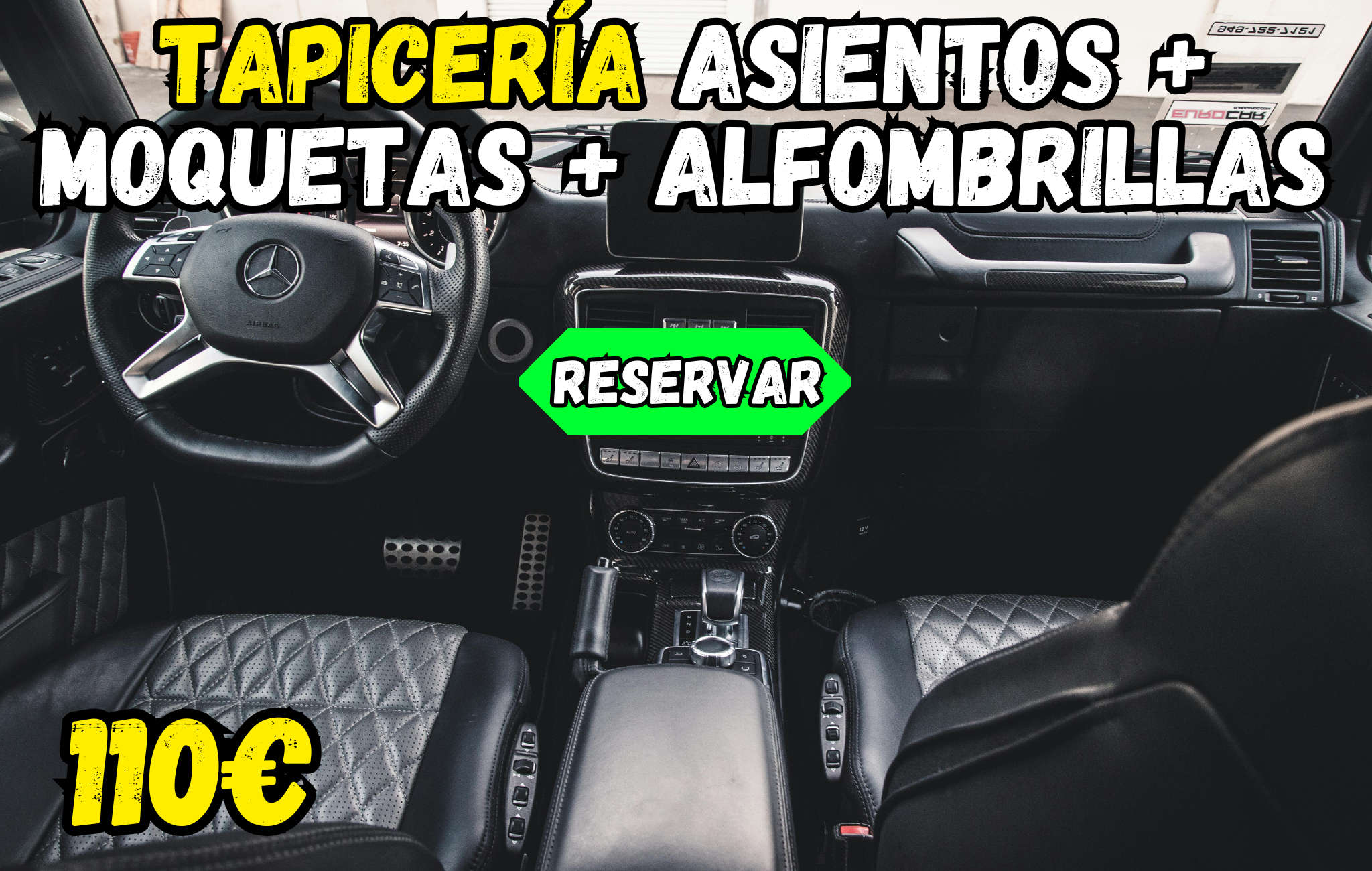 servicio de detailing y limpieza de tapicería: asientos, alfombrillas y moqueta