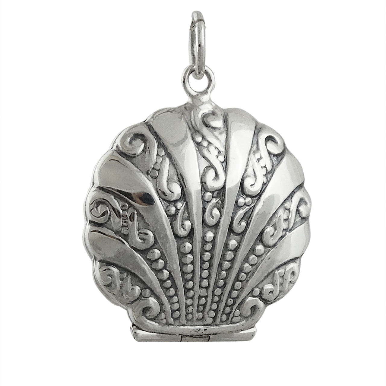 Scallop Sea Shell Sterling Silver Locket