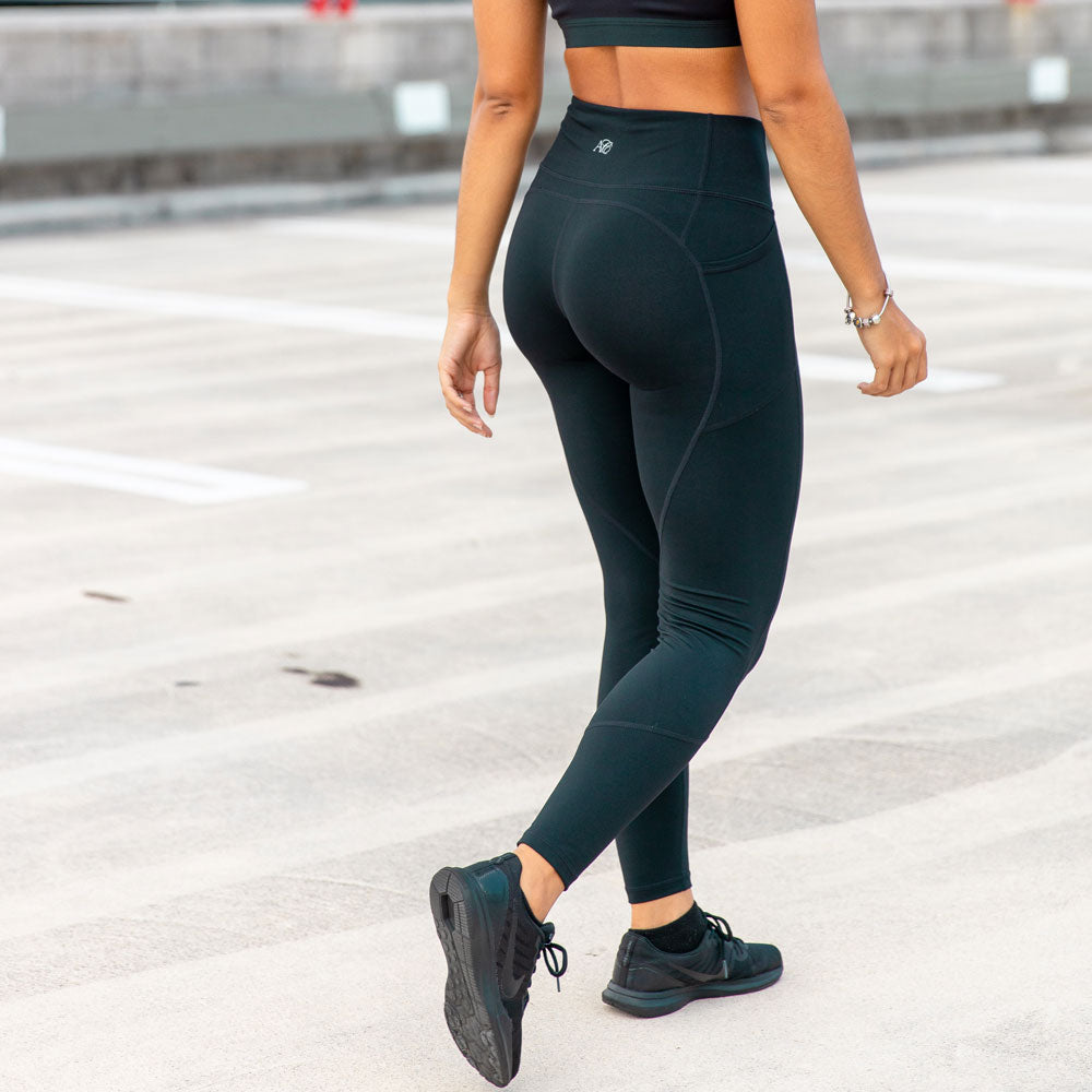 Heart Booty Leggings- Black - Angel Curves