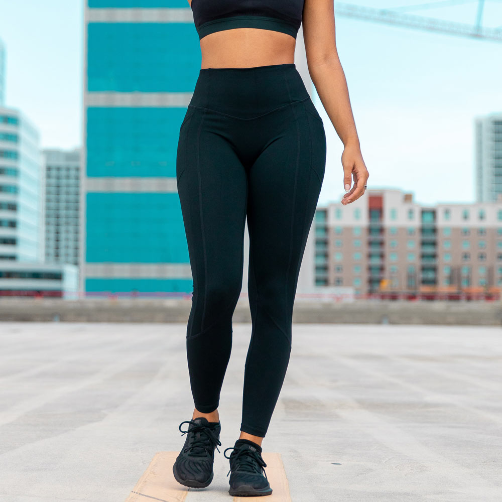 Heart Booty Leggings Black Angel Curves