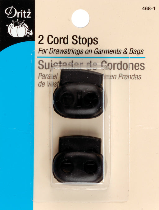 Dritz Cord Stops 2/Pkg-Black