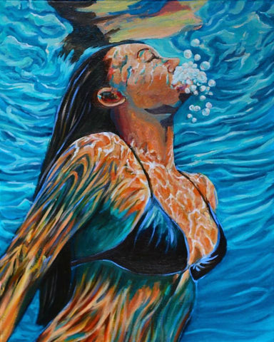 fresh paint - under water, ocean painting