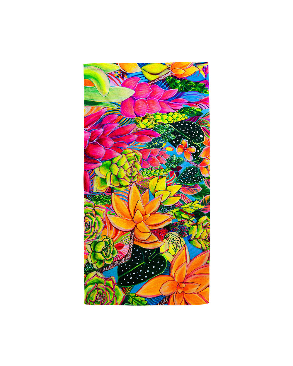 The Tropical Hawiian Floral print - "Radiant"- Microfiber Towel