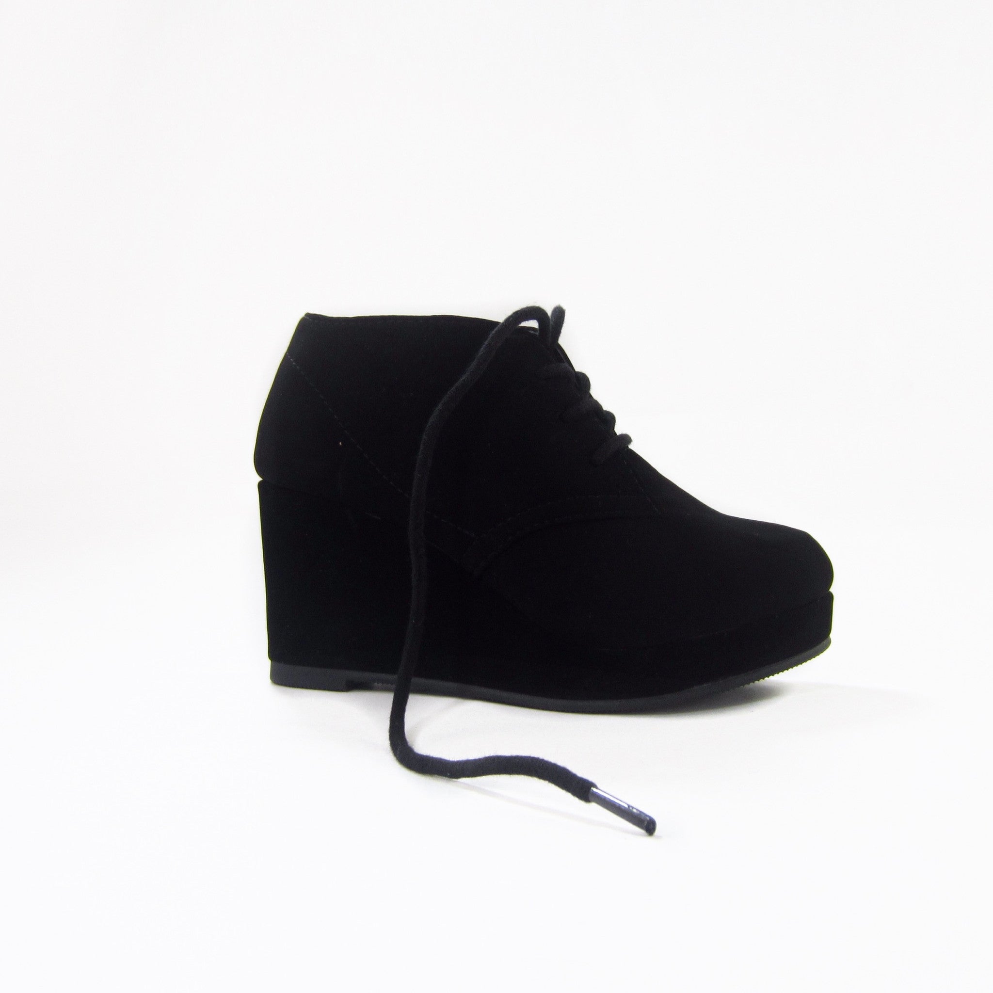 Girls Black Wedge Boots | Girls Shoes 