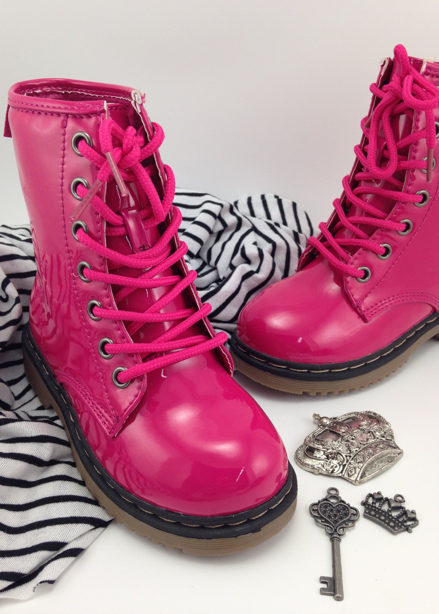 girls patent boots