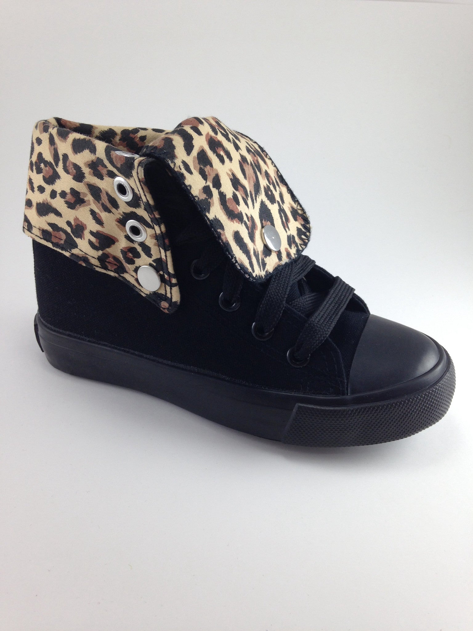 Girls Black Hightop Sneakers | Girls 