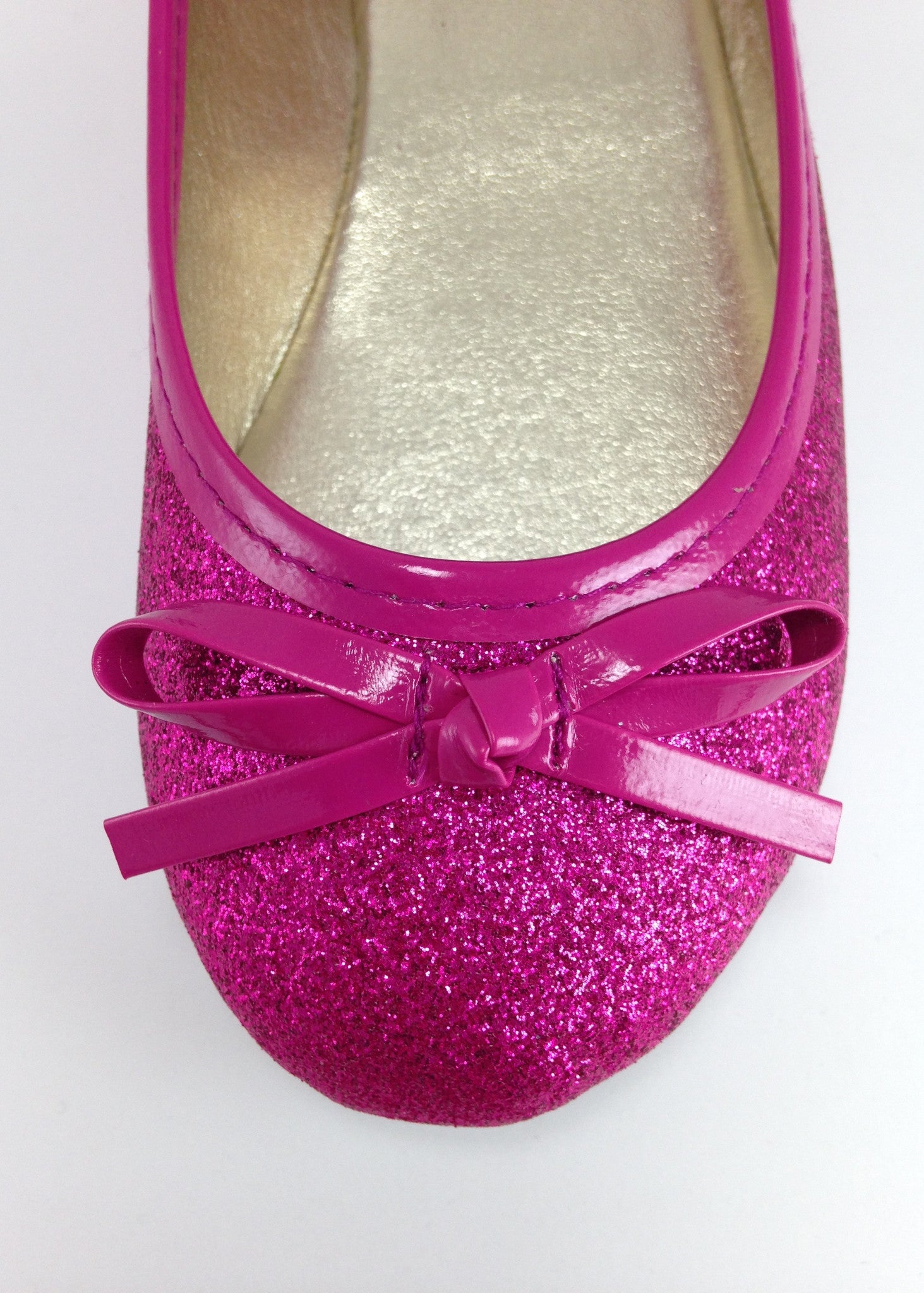 Girls Pink Sparkle Flats